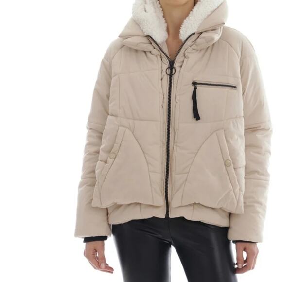 ANTHROPOLOGIE AVEC LES FILLES THERMALPUFF HOODED‎ UTILITY PUFFER JACKET SIZE S - Picture 3 of 11
